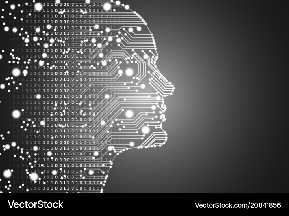 Big data and artificial intelligence concept Big data and artificial intelligence concept vector image