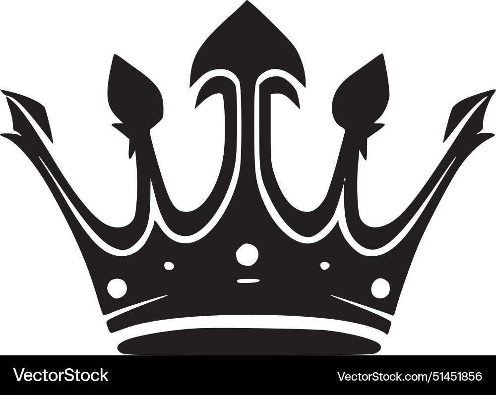 Crown black and white Royalty Free Vector Image