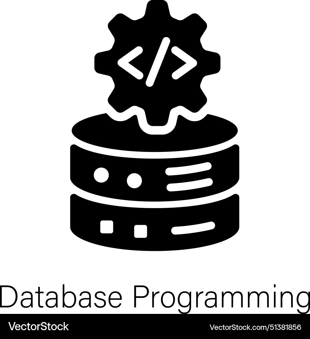 Database programming vector image