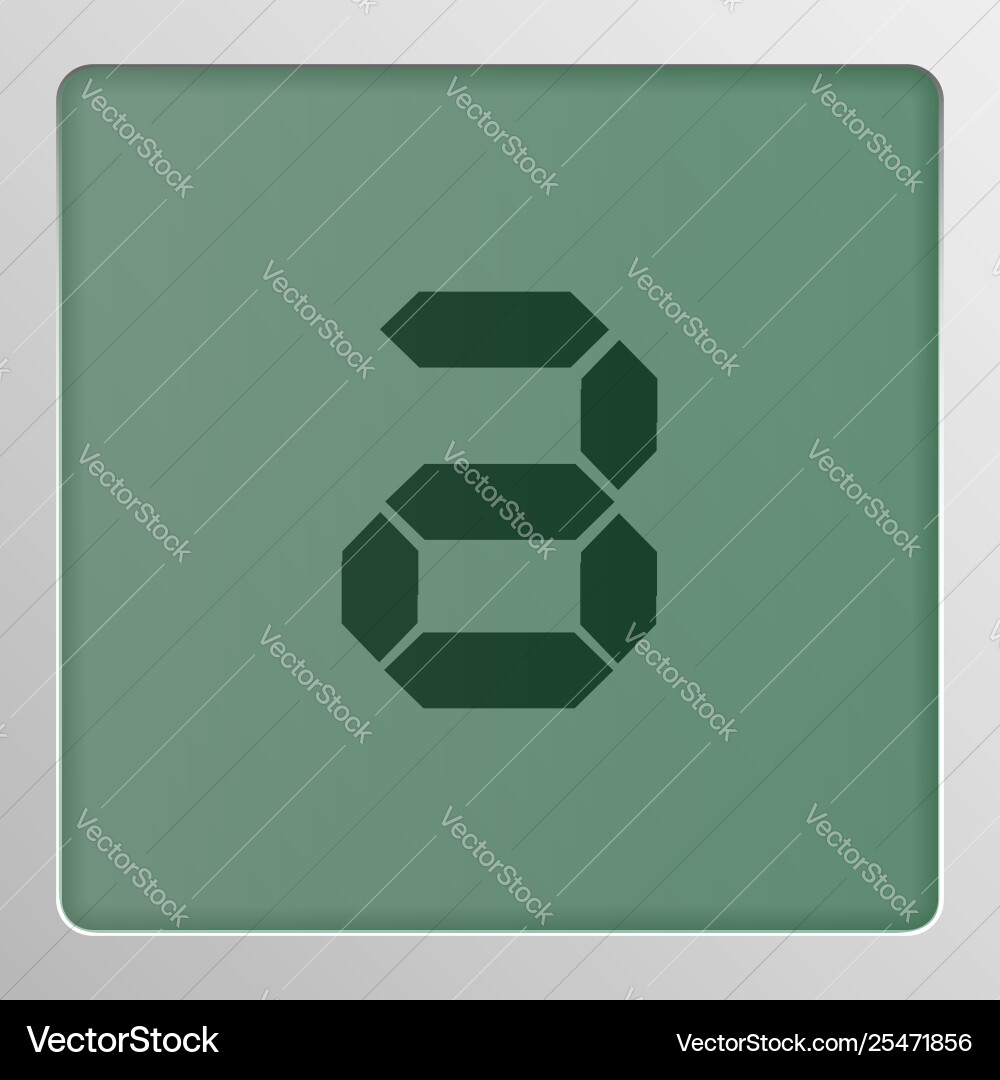 Digital character set typeface on a screen Digital character set typeface on a screen vector image