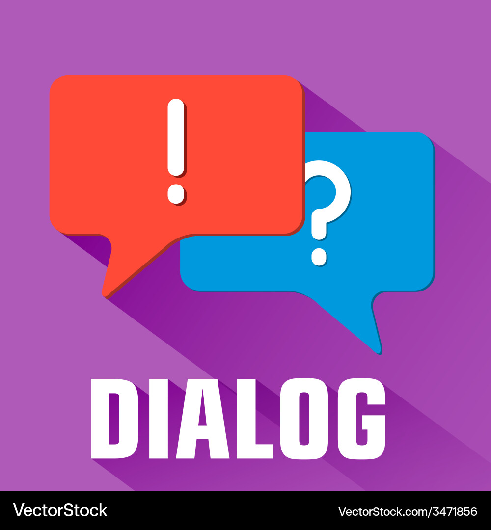 Flat dialog background concept vector image