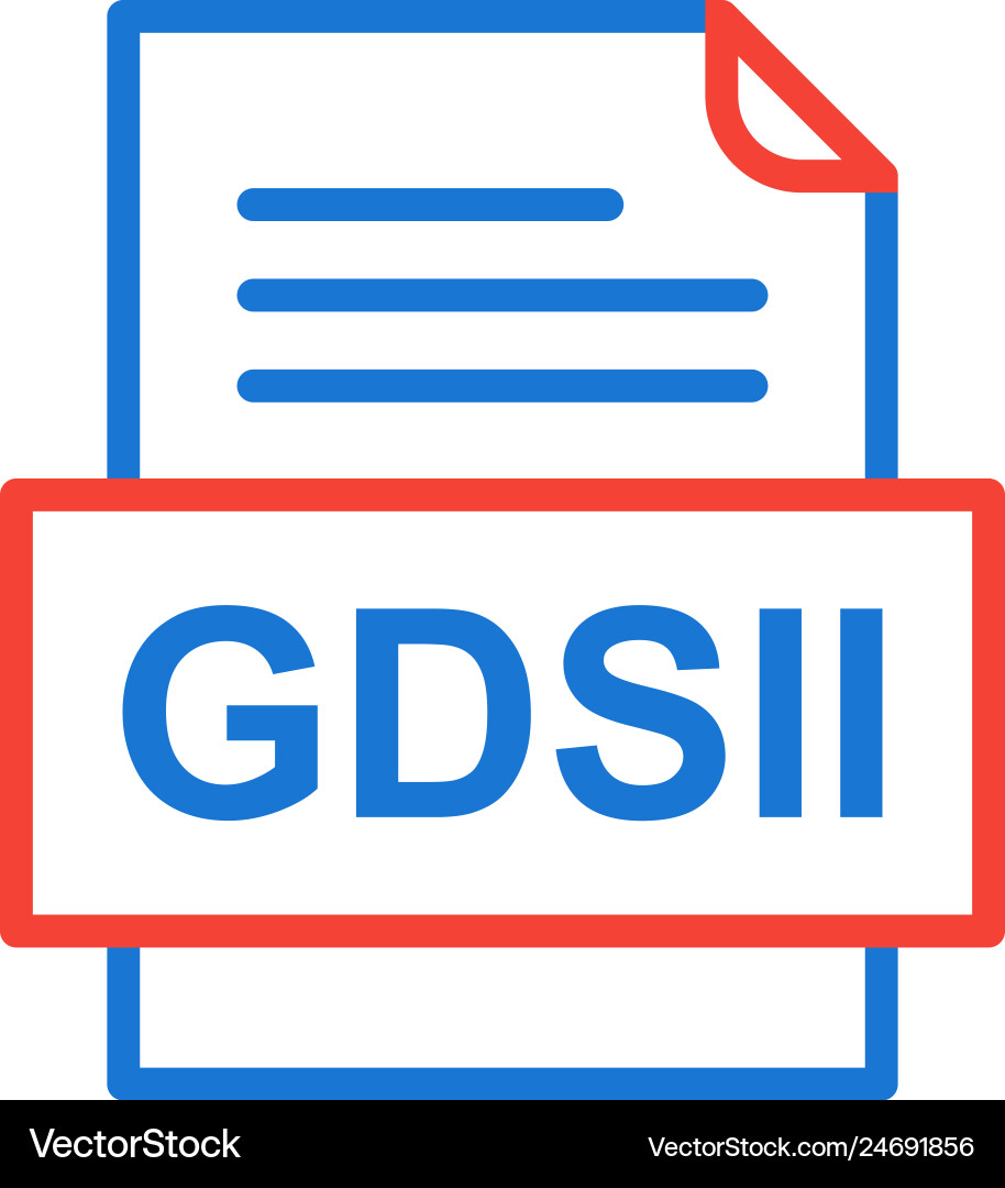 Gdsii file document icon Vector Image