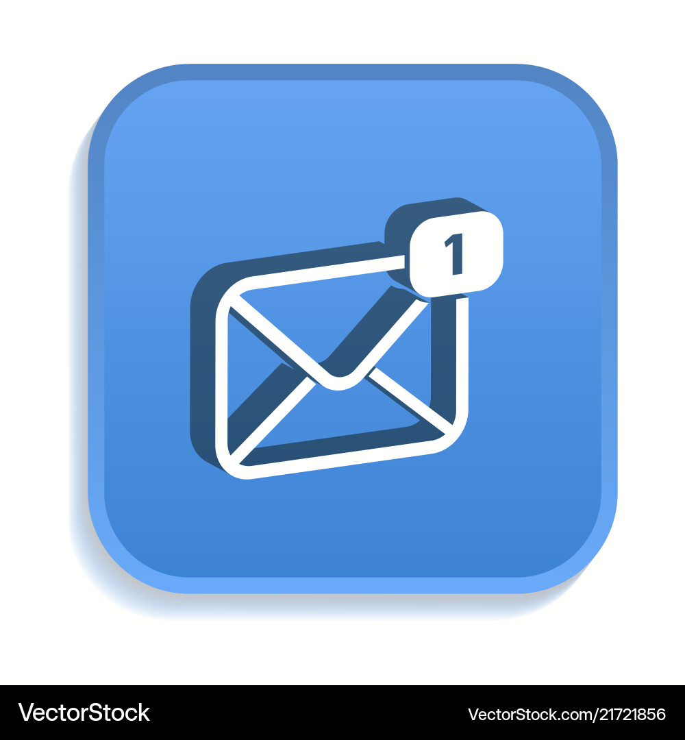 Mail isometric icon for graphic and web design Mail isometric icon for graphic and web design vector image
