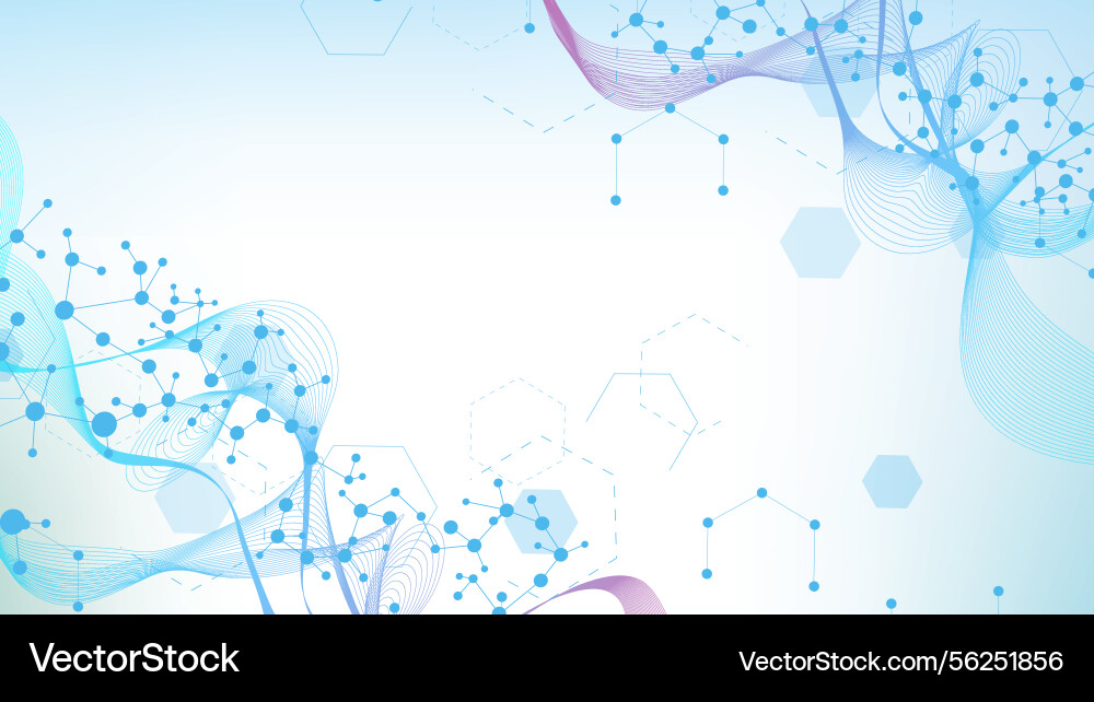 Modern science background with lines dots Modern science background with lines dots vector image