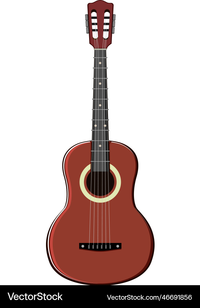 Musikalische akustische Gitarre Karikatur Musikalische akustische Gitarre Karikatur vektorbild