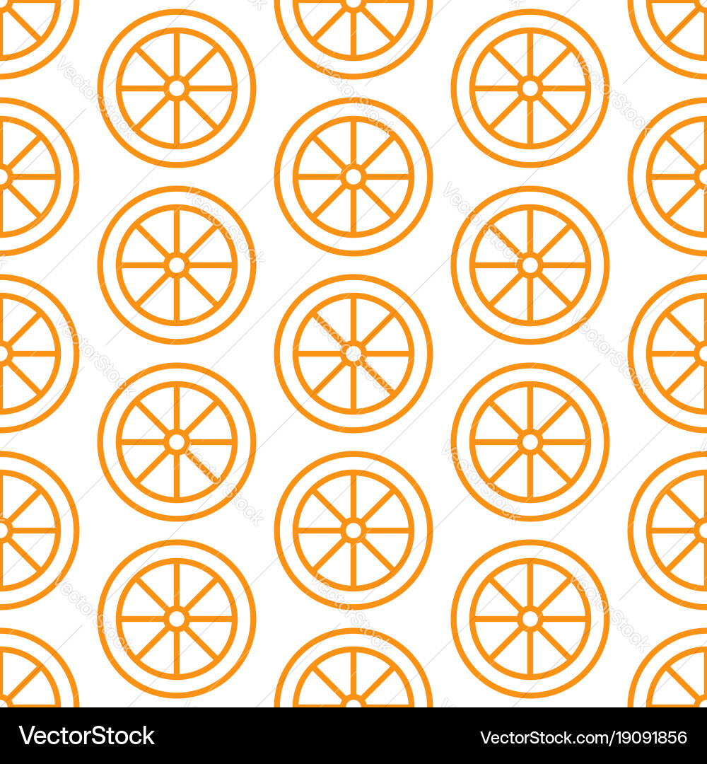 Orange Slice Seamless Pattern vector image