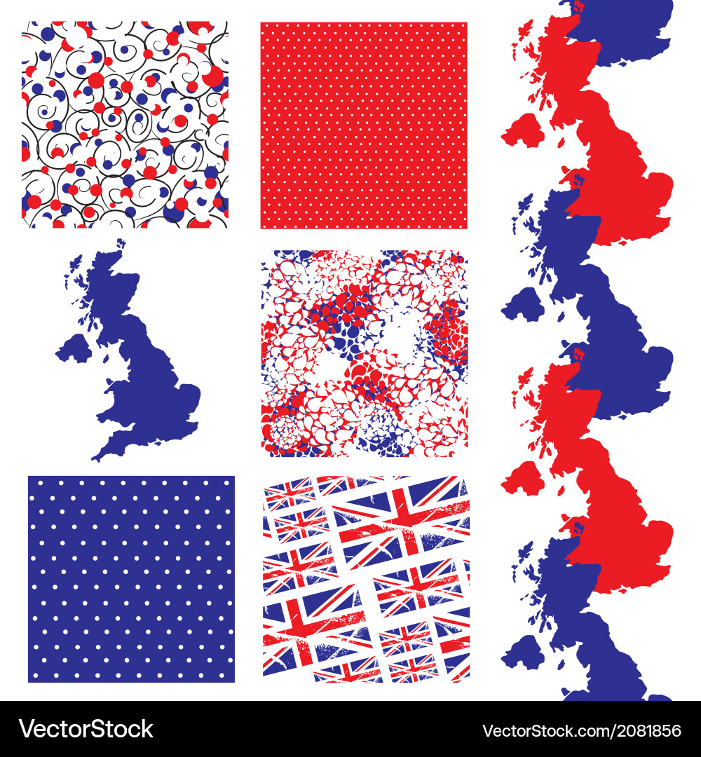 Seamless patterns set Vector Image