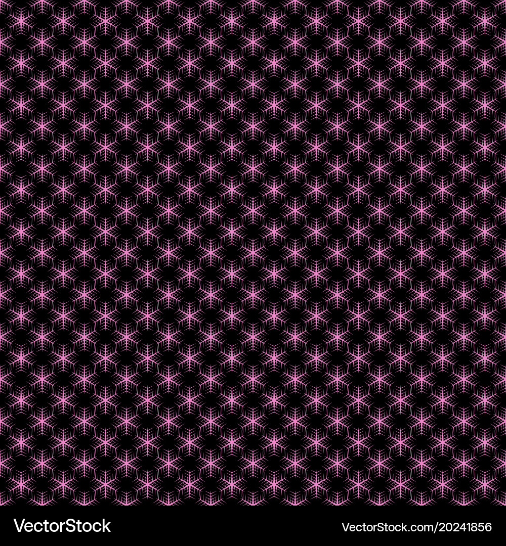 Seamless stylized snowflake pattern background vector image