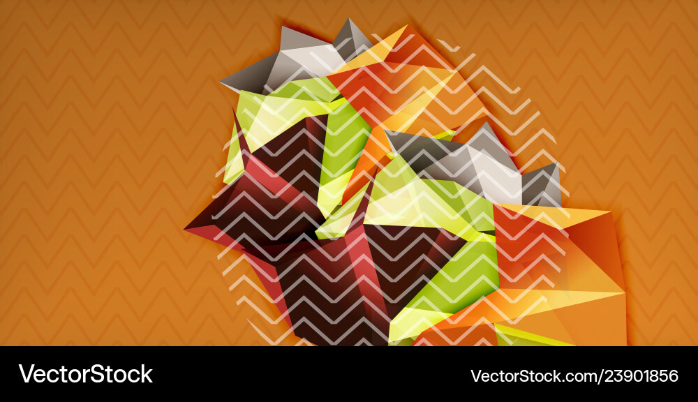 Triangular 3d geometric shapes background Triangular 3d geometric shapes background vector image