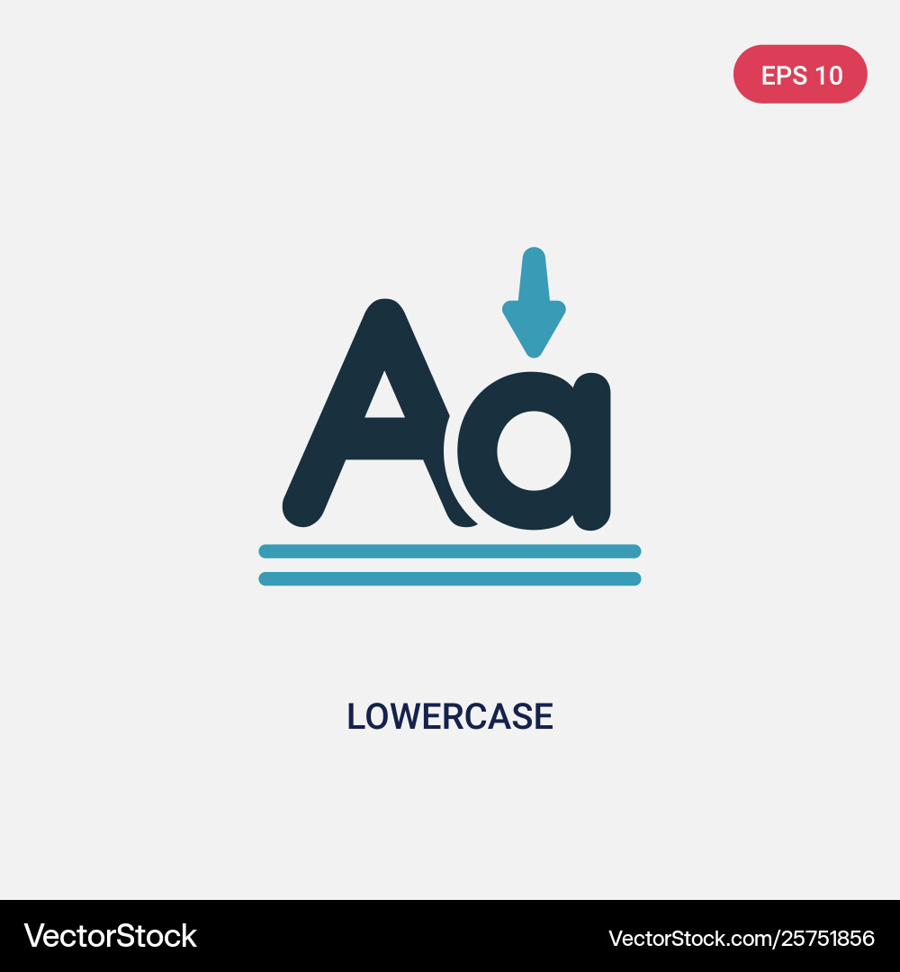 Two color lowercase icon from user interface Two color lowercase icon from user interface vector image