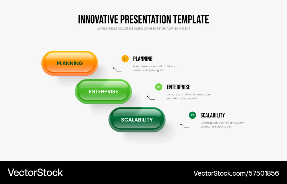 Visual development slideshow template Vector Image