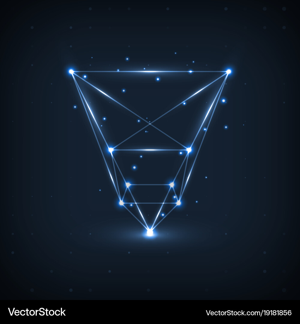 Wireframe polygonal elements Vector Image