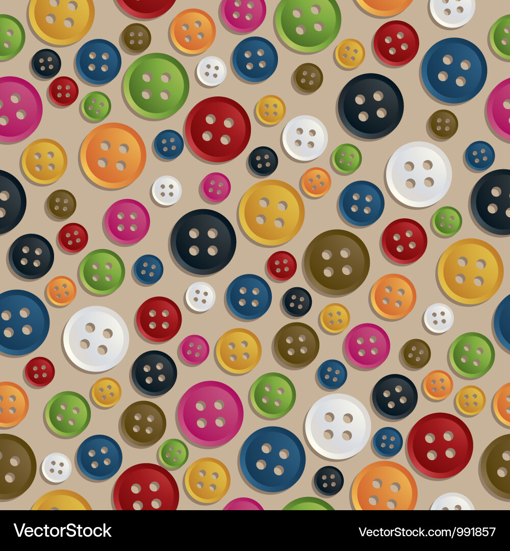 Colorful Button Pattern vector image