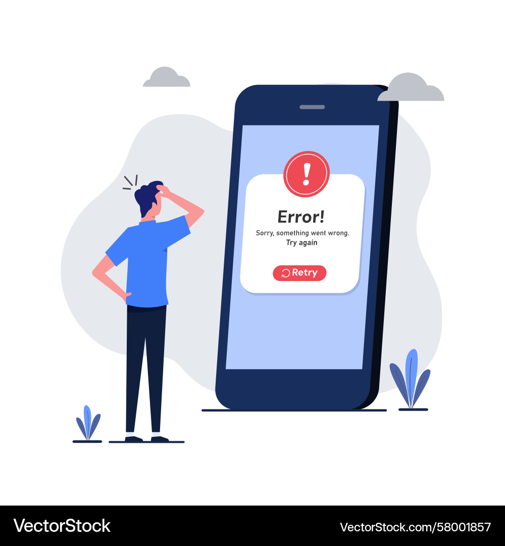 Error pop-up message on the screen39s Vector Image