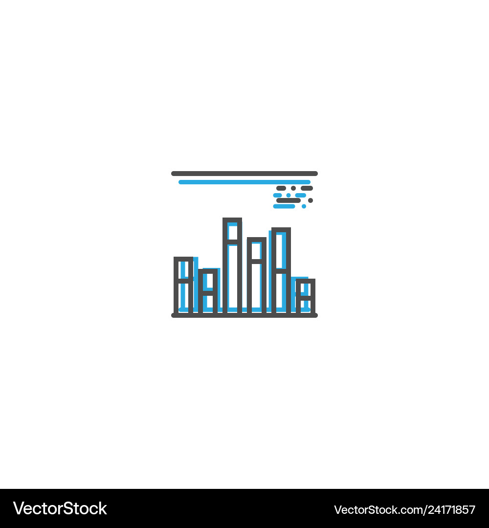 Graph icon line design business Graph icon line design business vector image