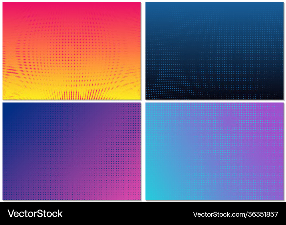 Halftone Pattern Backgrounds vector image