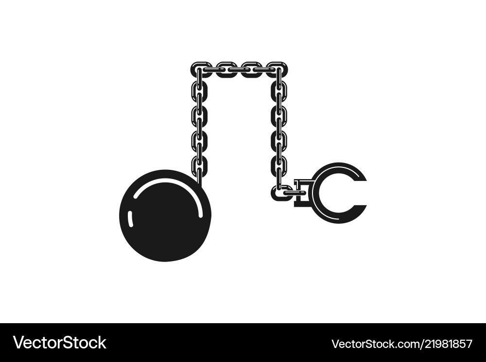 Handschellen und Eisenkugeln Logo Designs Inspiration Handschellen und Eisenkugeln Logo Designs Inspiration vektorbild