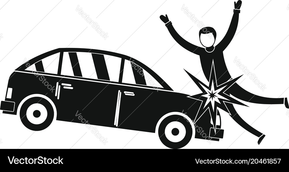 Knock down icon simple style vector image