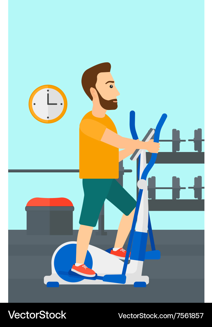 Man making exercises Vector Image