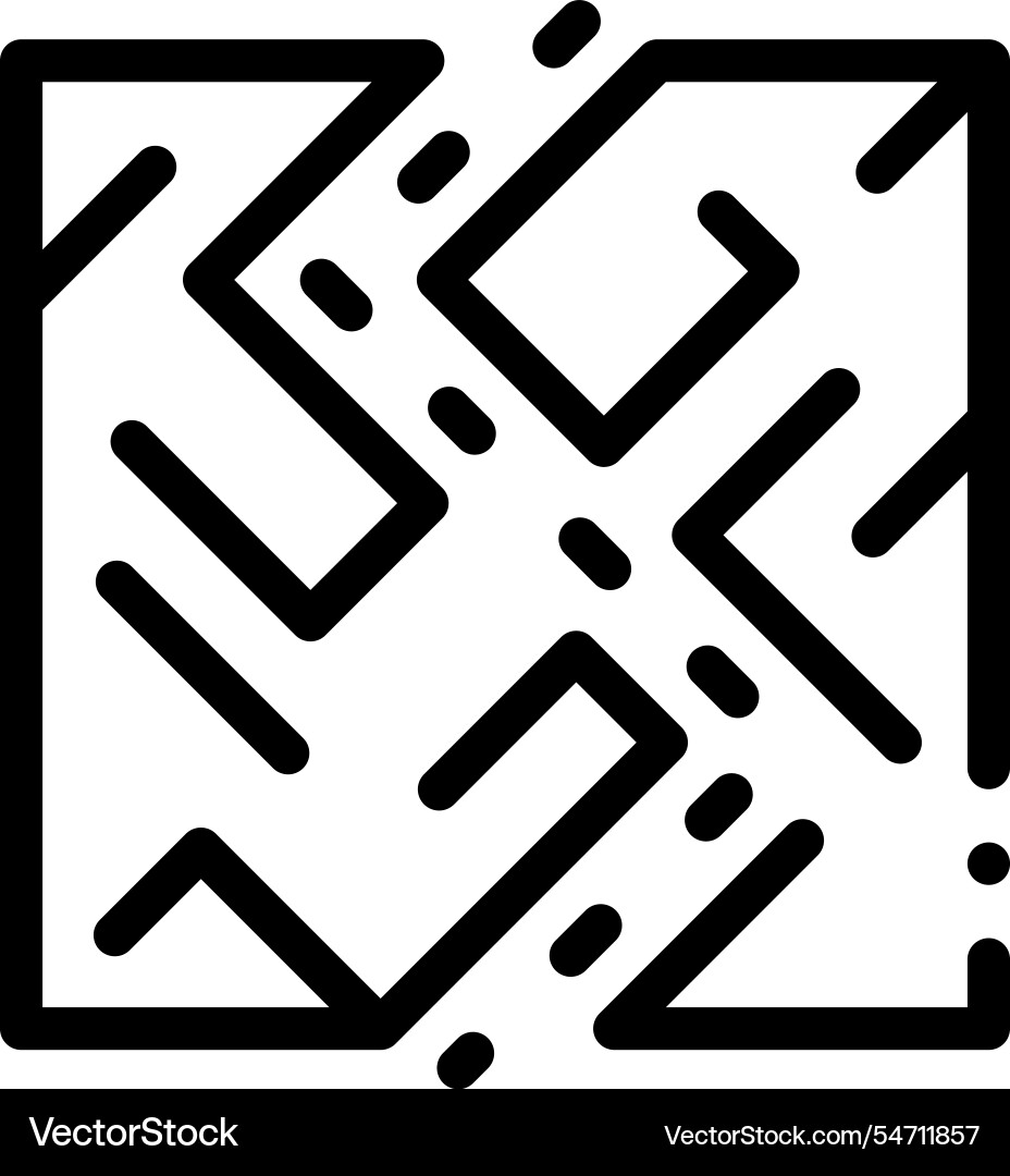 Maze icon thin linear style design isolated Maze icon thin linear style design isolated vector image