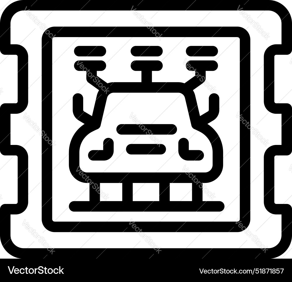 Microchip controlling driverless self driving Microchip controlling driverless self driving vector image