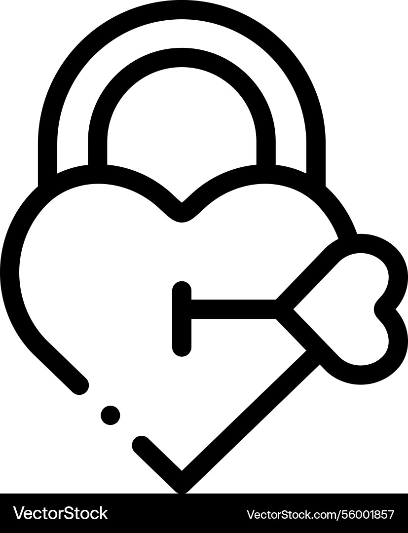 Padlock icon thin linear style design isolated Padlock icon thin linear style design isolated vector image