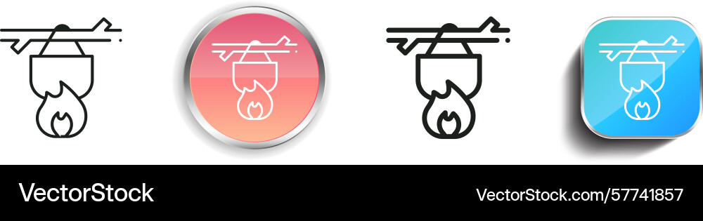 Pot icon thin linear regular and button style Pot icon thin linear regular and button style vector image