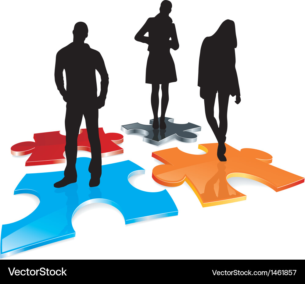 Puzzle Connection Vector Image