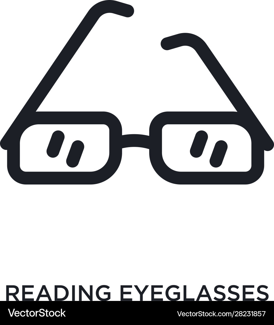 Reading eyeglasses isolated icon simple element vector image