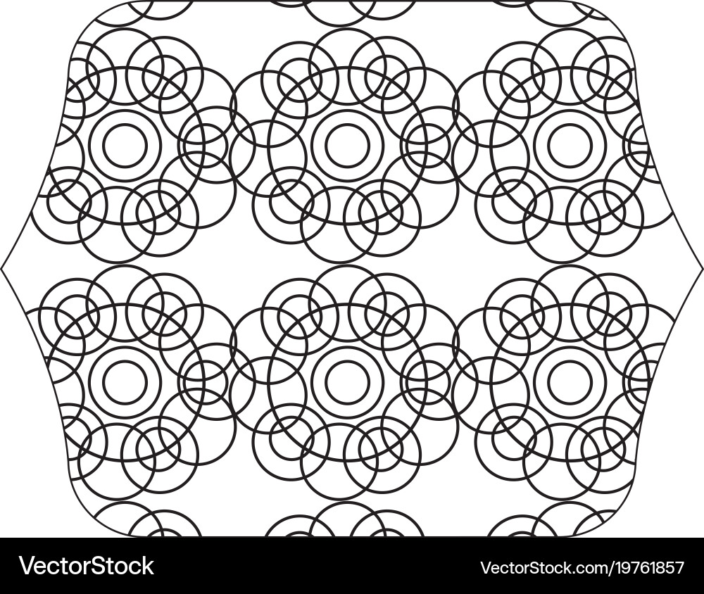 Rectangle with seamless pattern graphic background Vector Image