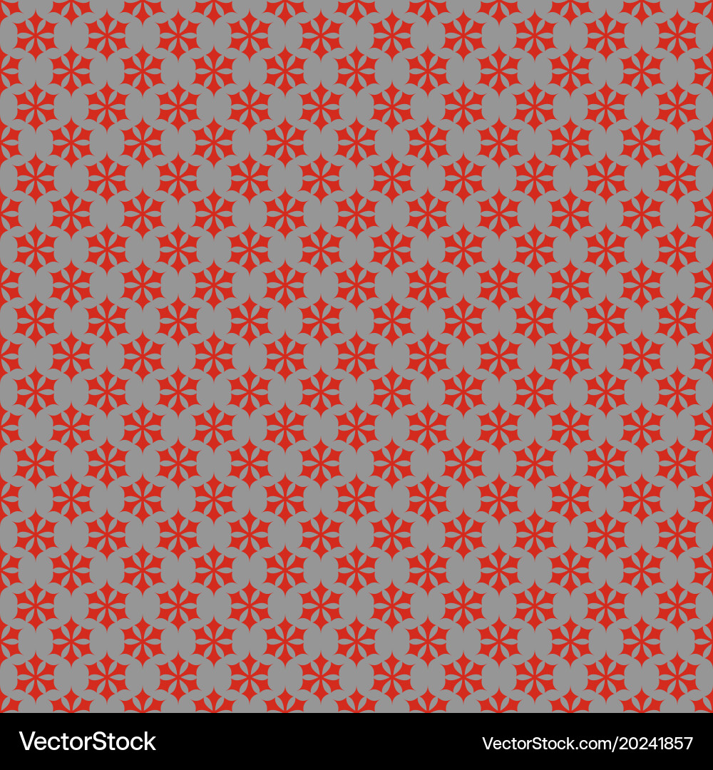 Seamless simple geometrical snow flake pattern vector image