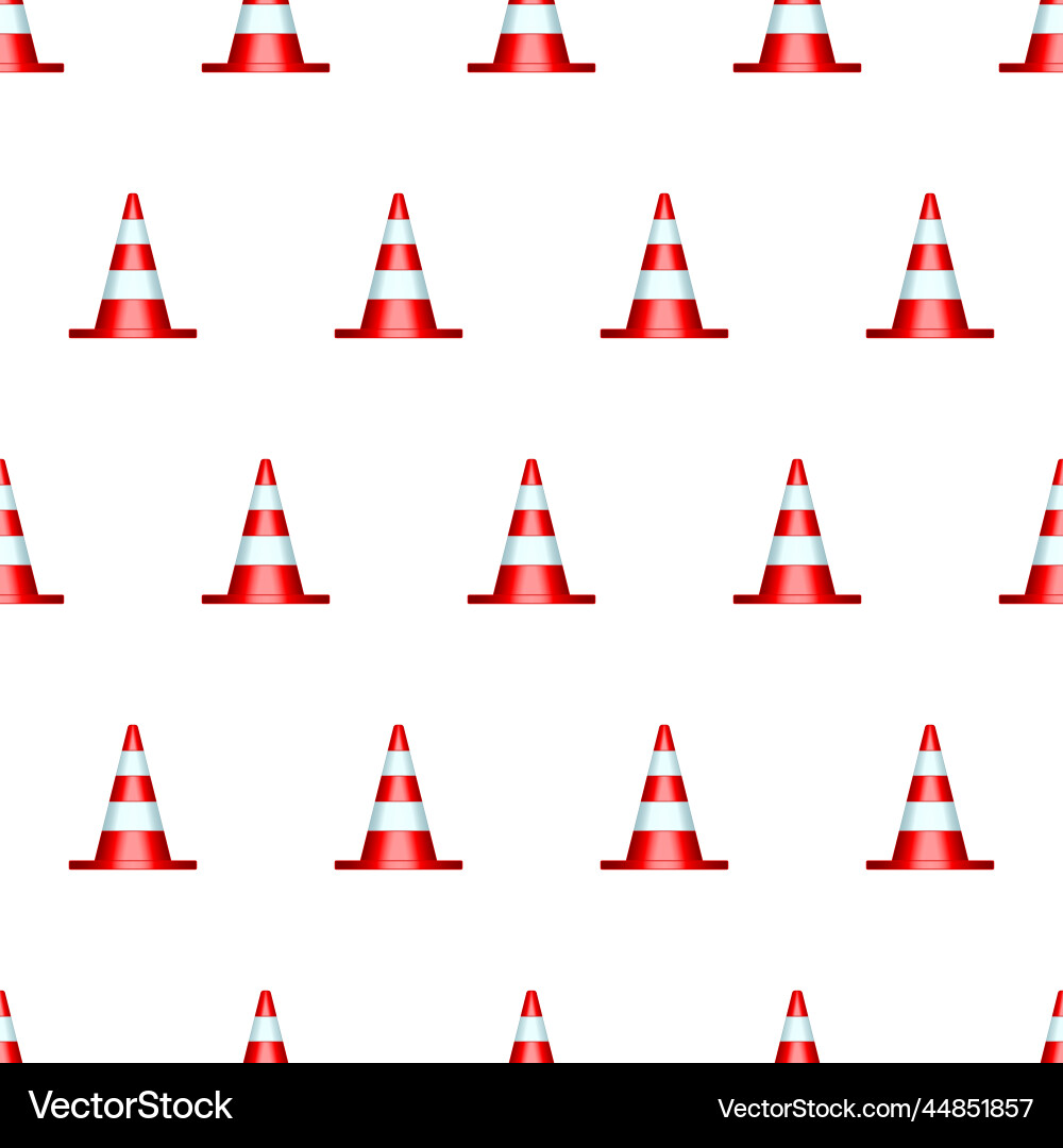 Traffic cone pattern vector image