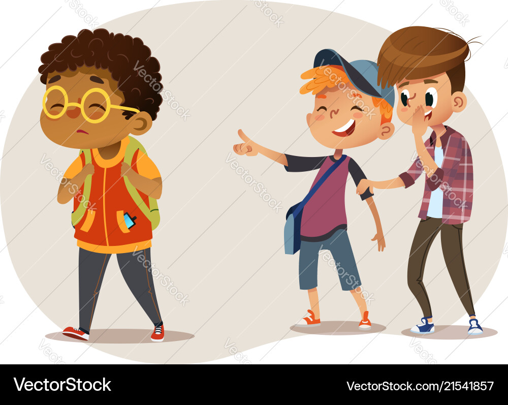 Traurige africanamerican boy tragen brille gehen Traurige africanamerican boy tragen brille gehen vektorbild