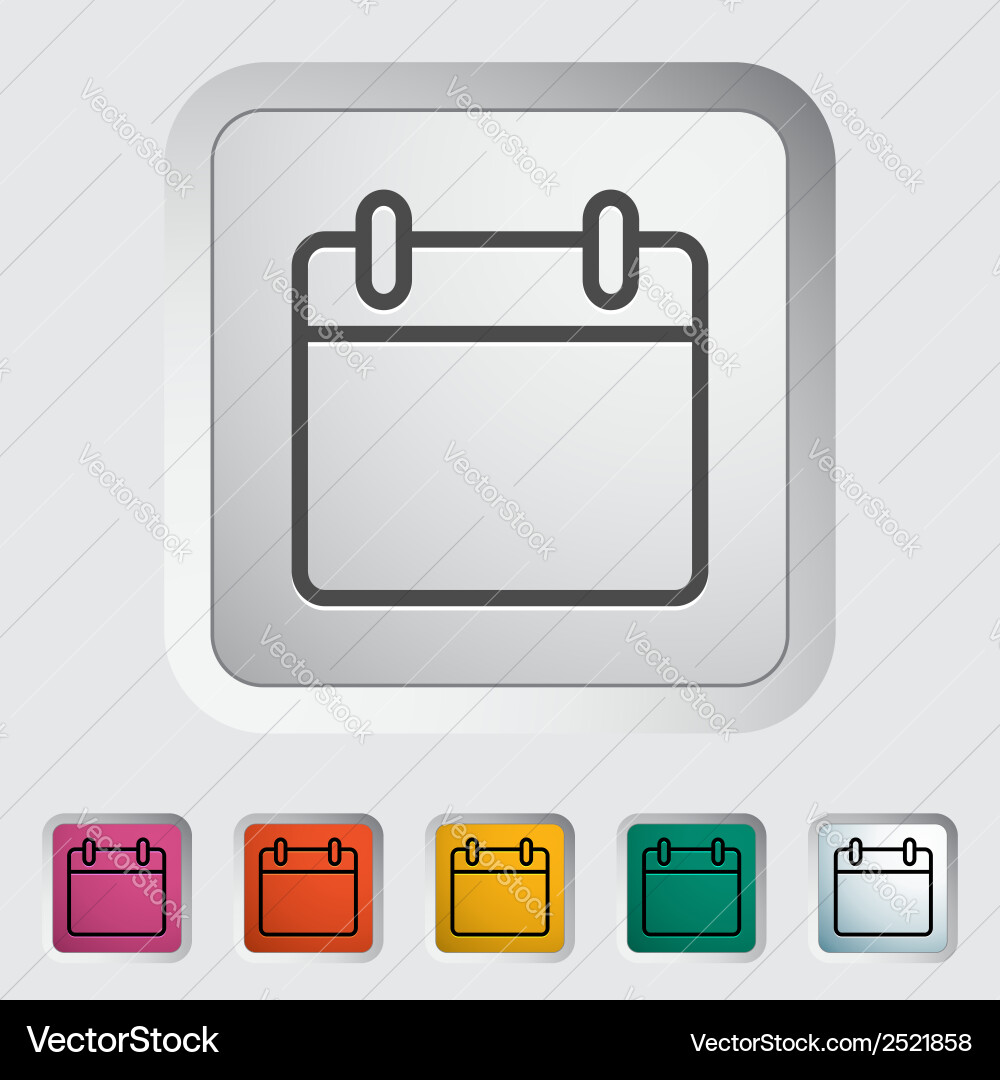 Calendar stroke icon Royalty Free Vector Image