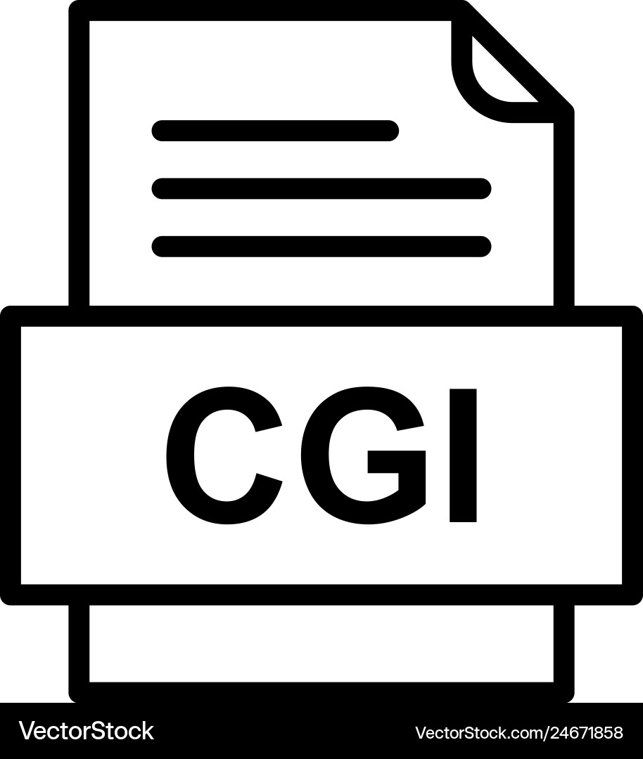 Cgi file document icon Vector Image
