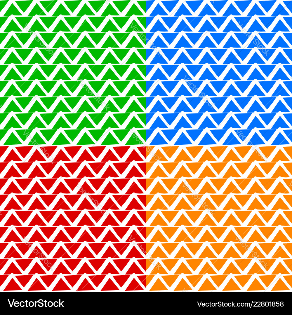 Colorful repeatable pattern set with wavy zigzag Colorful repeatable pattern set with wavy zigzag Vector Image