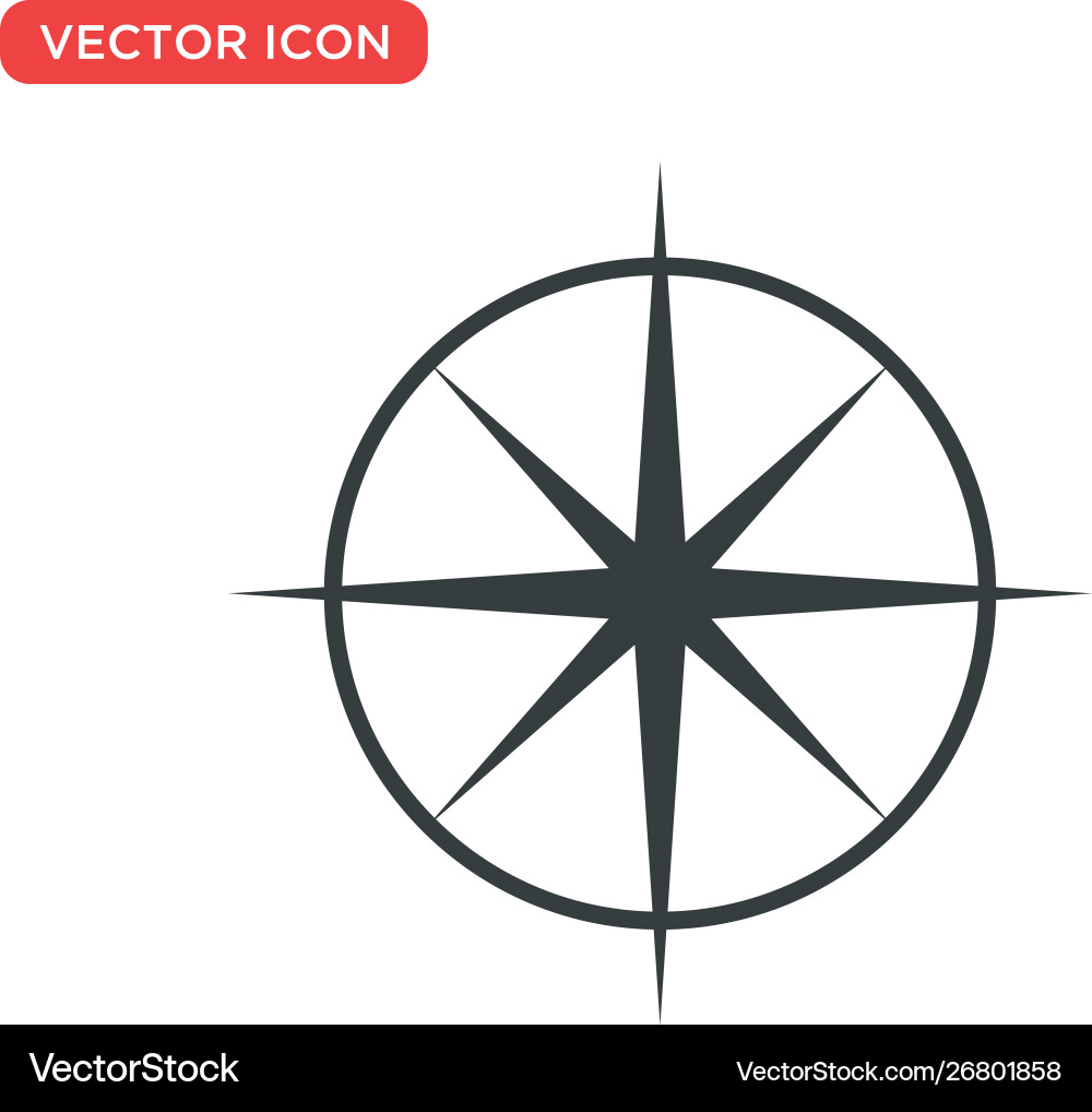 Compass Arrow Icon - Navigation vector image