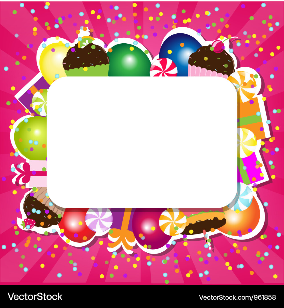 Cupcake frame Vector Image