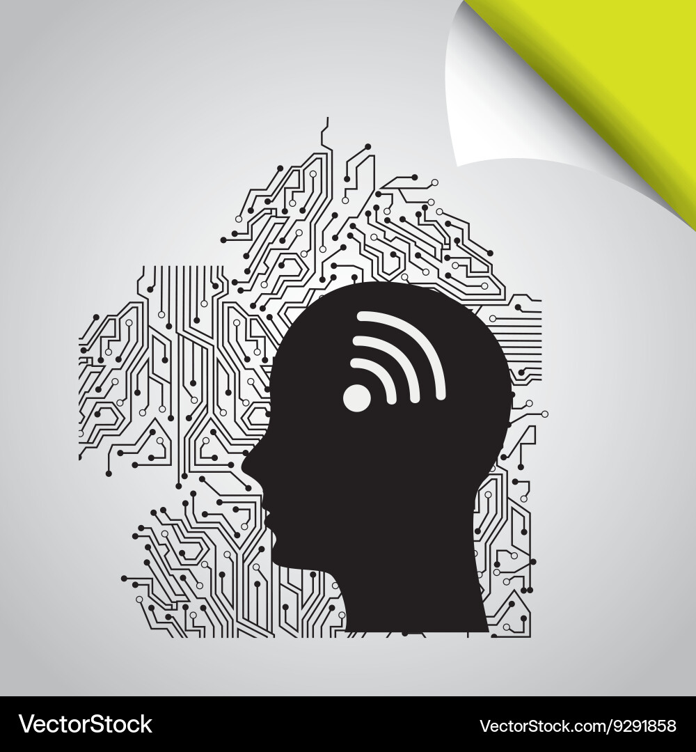 Electrical circuit profile design Vector Image