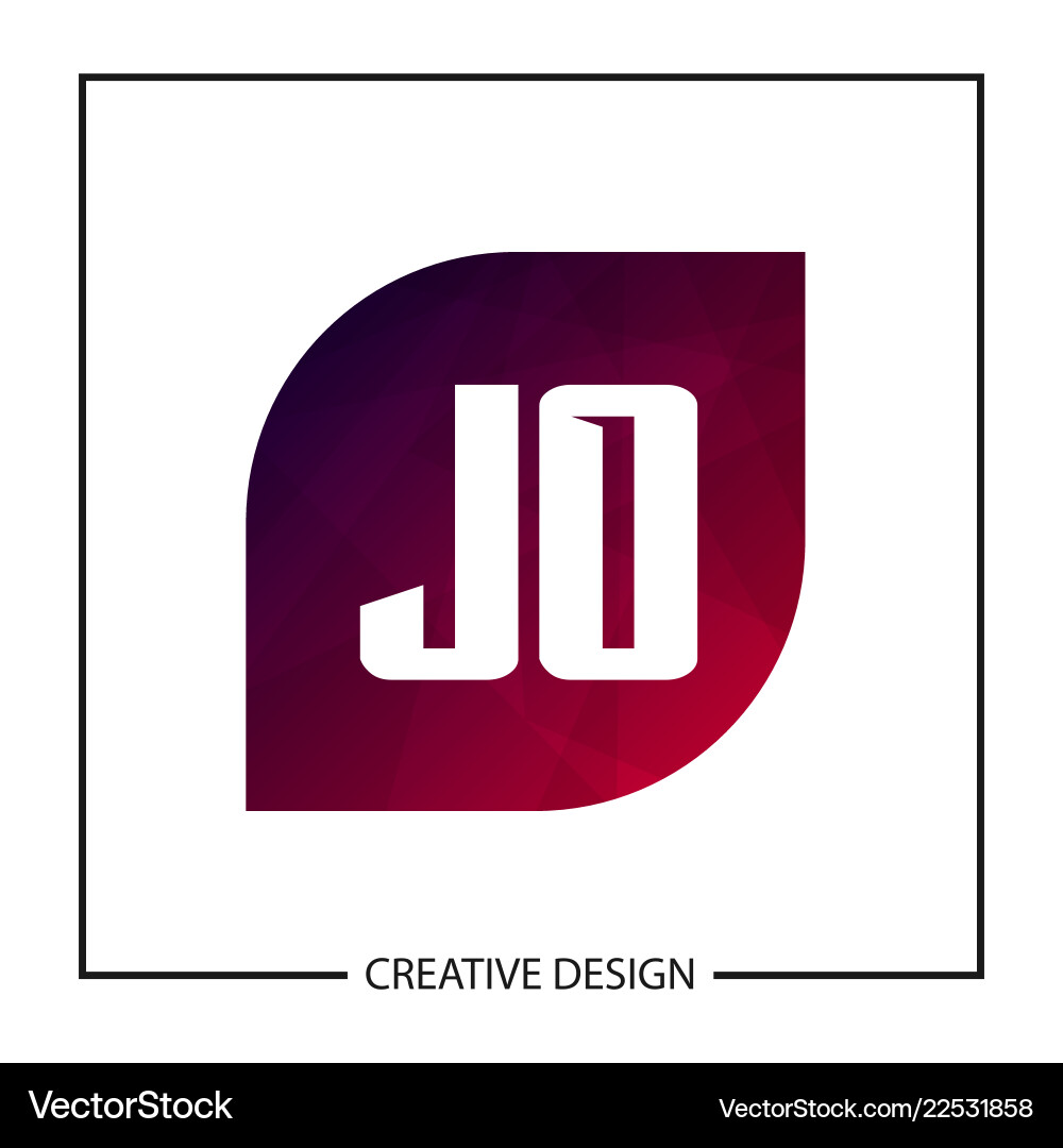 Initial letter jo logo template design Initial letter jo logo template design vector image