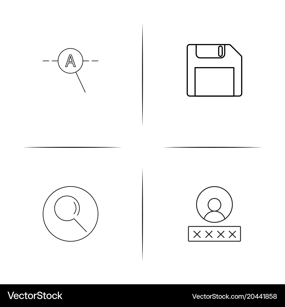 Internet technologies simple linear icon vector image