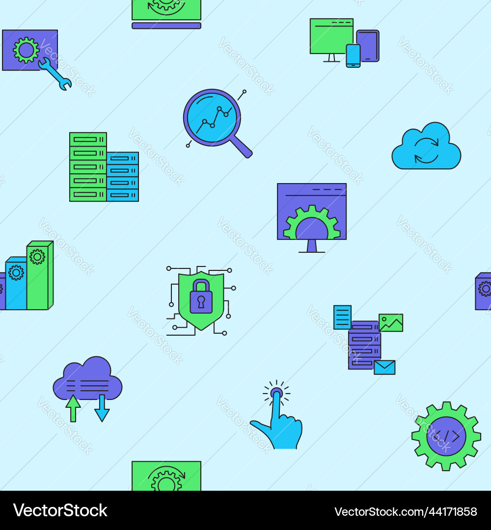Modern Software Data Pattern Vector Image