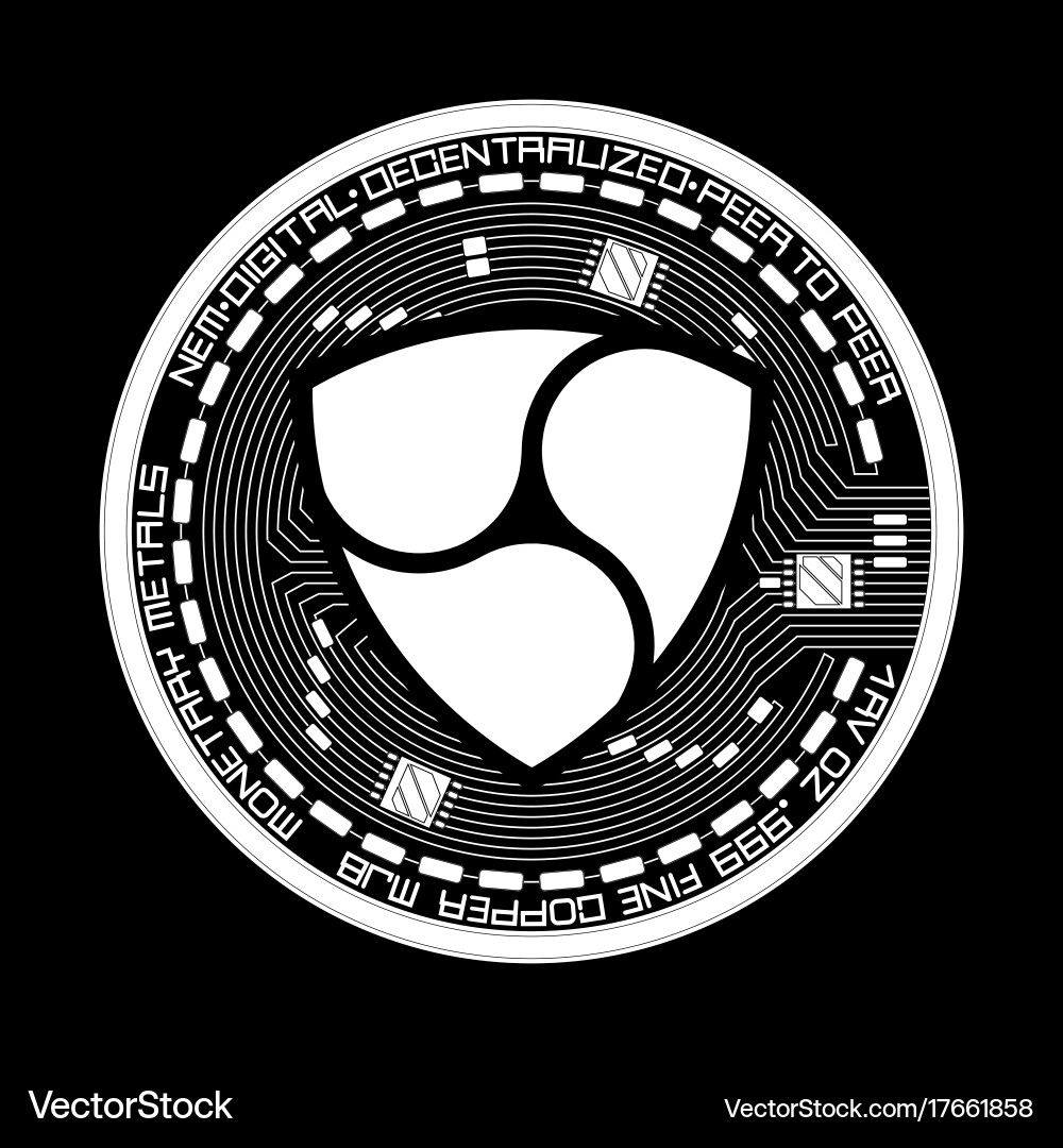 Nem Cryptocurrency Symbol – Royalty-Free Vector | VectorStock