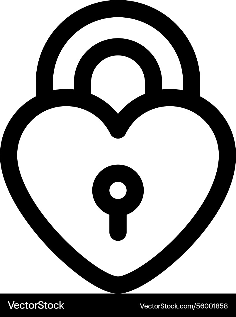 Padlock icon thin linear style design isolated Padlock icon thin linear style design isolated vector image
