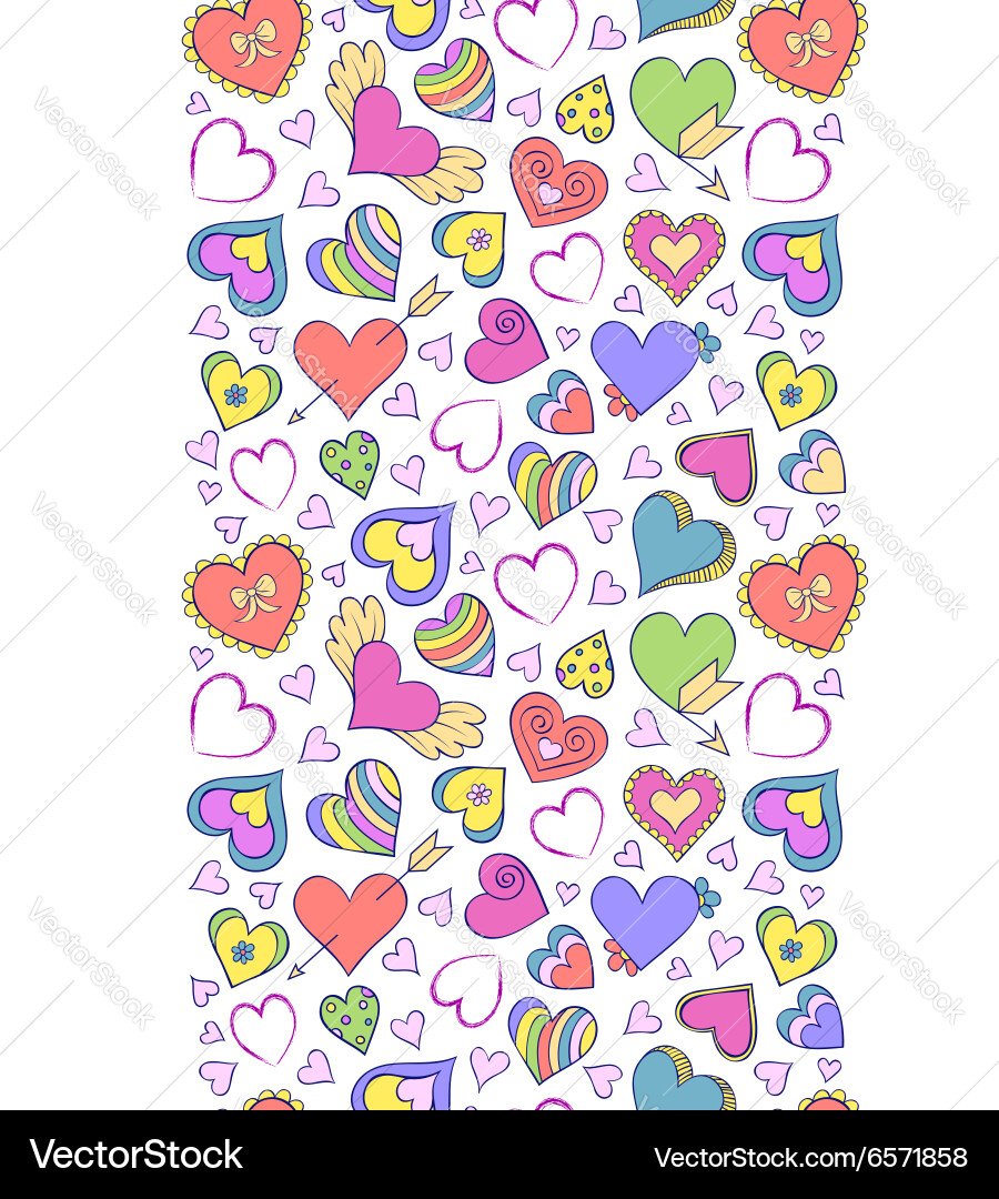Pattern with hearts vector image