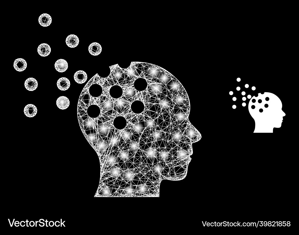 Polygonal network mesh intellect synthesis Polygonal network mesh intellect synthesis vector image