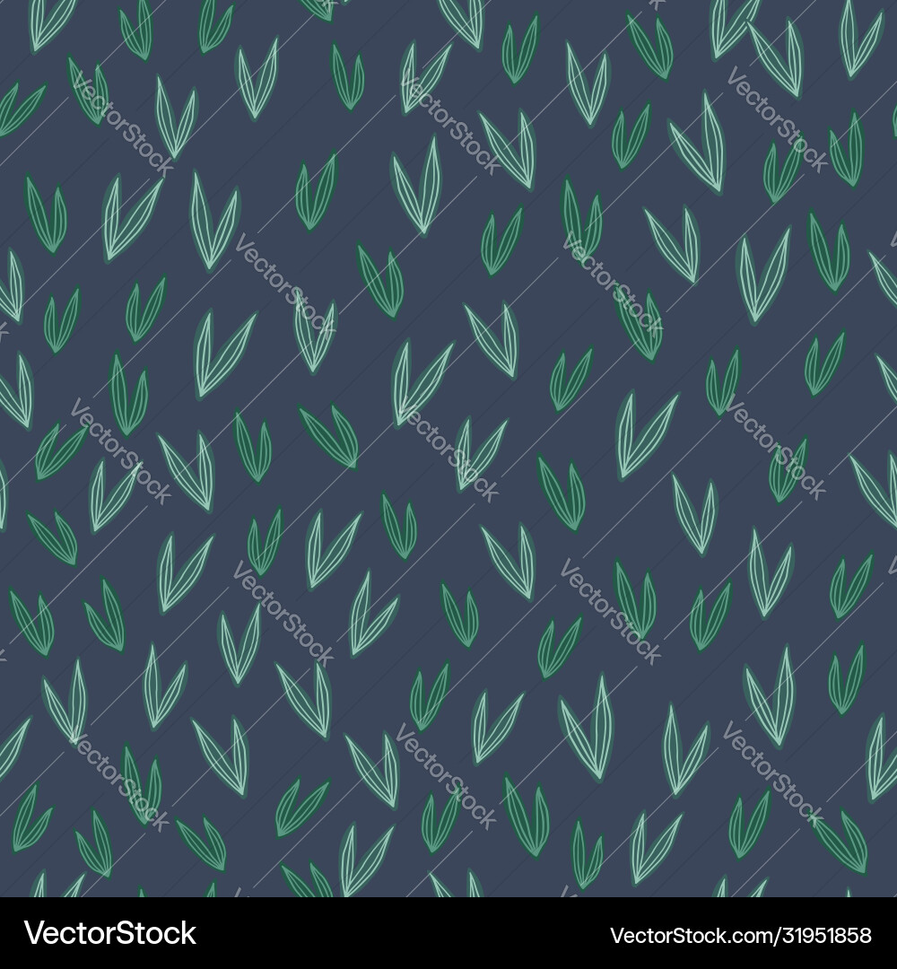 Random Leaves Seamless Pattern vector image