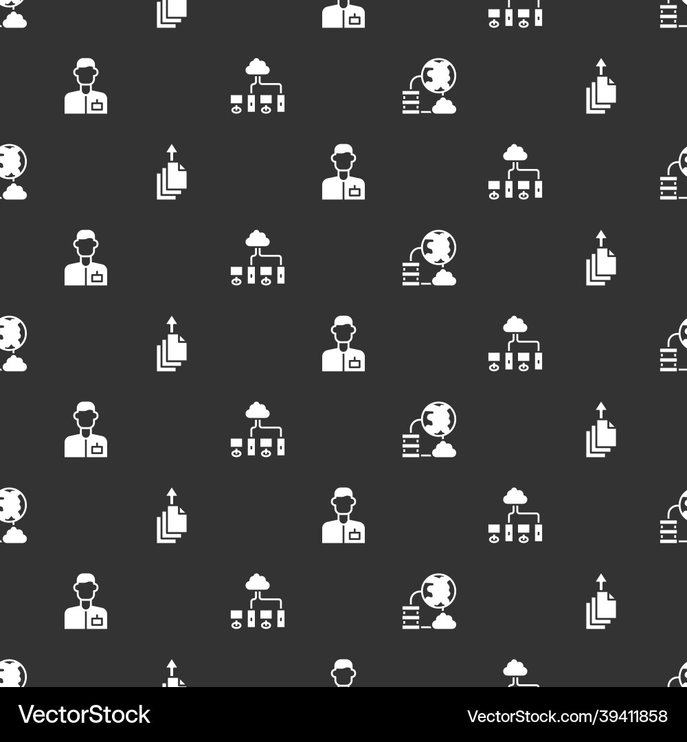 Set network cloud connection data export analyst vector image