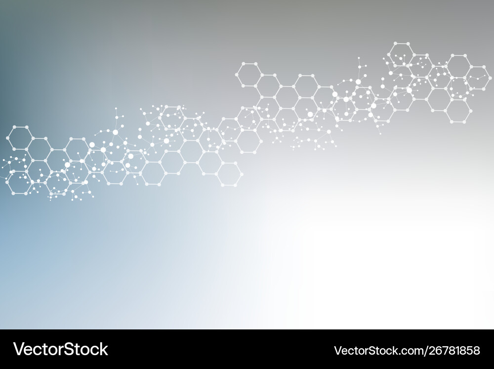 Structure molecule and communication dna atom Vector Image