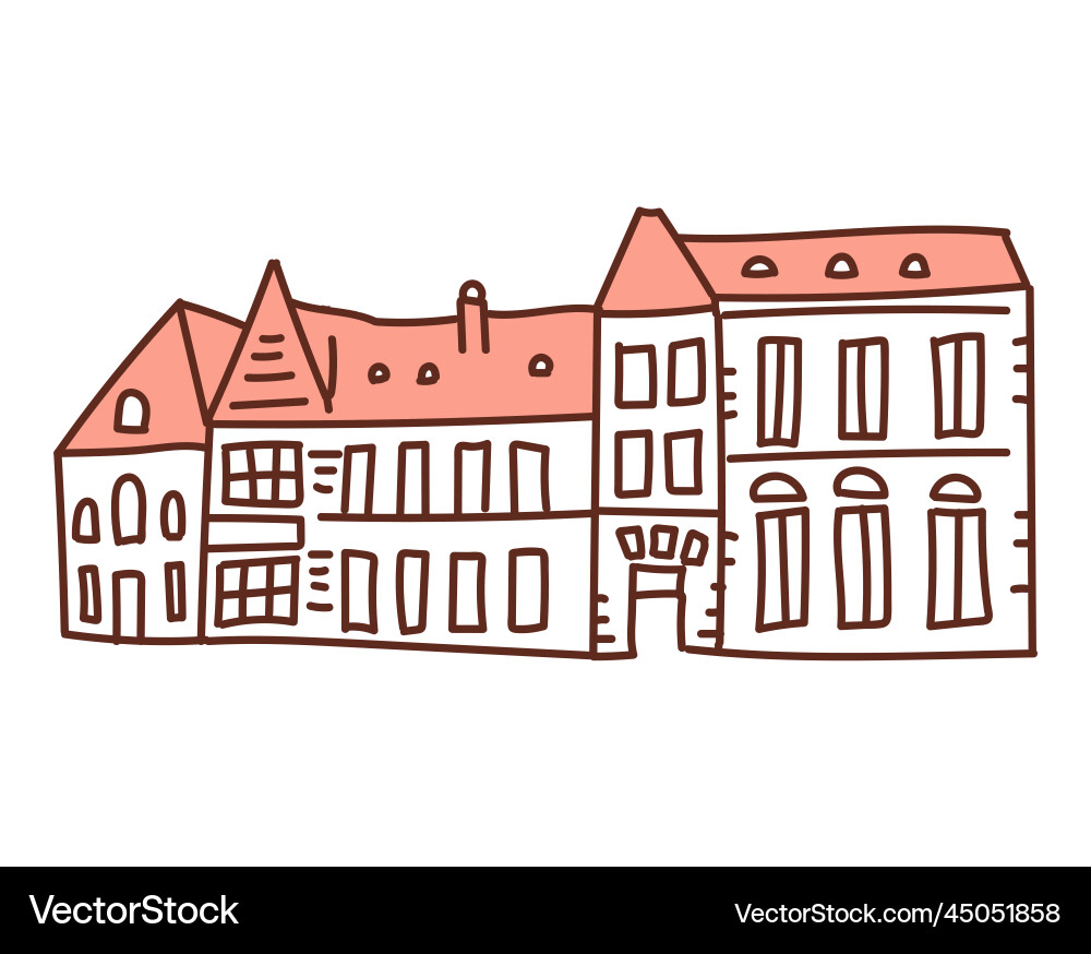 Urban building in the classical style with columns Urban building in the classical style with columns vector image